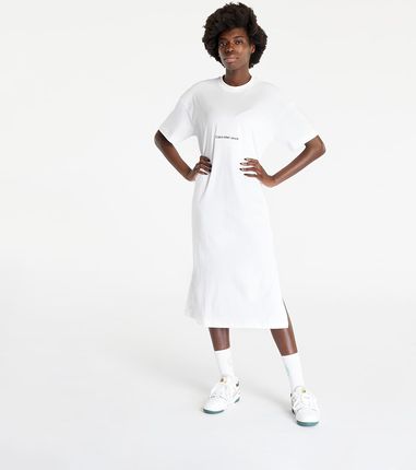 Calvin Klein Jeans Institutional Long T-Shirt Dress White
