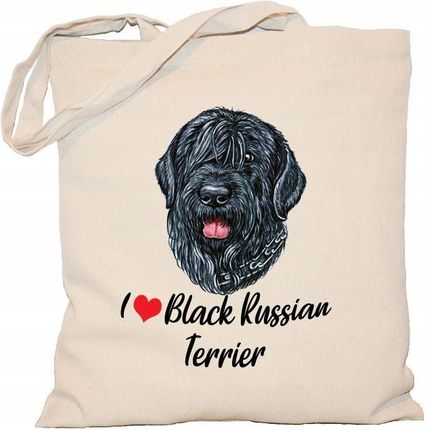 Torba PŁÓCIENNA 240g z psem Black Russian Terrier
