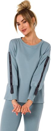 M727 Bluza z lampasami - agawa (kolor niebieski, rozmiar S)