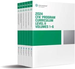2024 Cfa Program Curriculum Level II Box Set