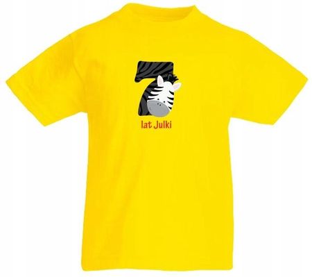 Koszulka na urodziny 7 lat z imieniem Yellow 128