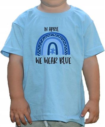 Koszulka dla dzieci AUTYZM niebieska koszulki 128