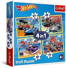 Zdjęcie Trefl Puzzle 4w1 Pojazdy Hot Wheels 34627 - Łapy