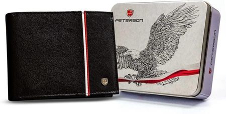 Skórzany portfel z patriotycznym akcentem — Peterson