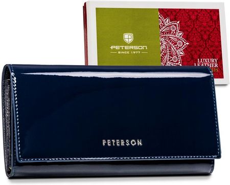 Lakierowany portfel w klasycznym kolorze — Peterson