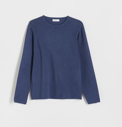 Reserved - Bawełniany sweter - Niebieski