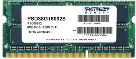 Patriot 8GB DDR3 CL11 (PSD38G16002S)