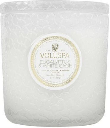 Voluspa Maison Blanc Eucalyptus & White Sage Luxe Jar Candle Świeca