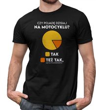Czy pojadę dzisiaj na motocyklu? Tak Tak ale na pomarańczowo - męska koszulka na prezent dla motocyklisty - zdjęcie 1