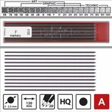 Zdjęcie KOH-I-NOOR WKŁAD GRAFITOWY TECHNICzNY 2.0 MM 8B 12 szt - Ozorków