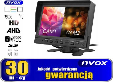 Nvox Monitor Do Samochodu 7 Cali Z Funkcją Rejestratora - zdjęcie 3