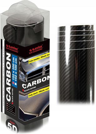Avisa Folia 5D Carbon Czarna Satyna 150X200Cm