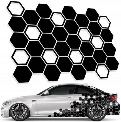 Mgdesign Naklejki Na Auto Plaster Miodu Hexagon 36szt. 9Cm