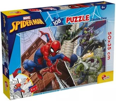 Lisciani Puzzle Dwustronne 108El. Marvel Spiderman