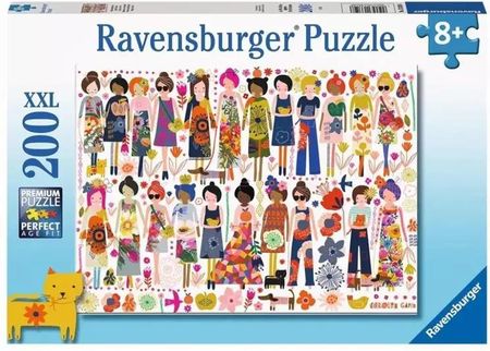 Ravensburger Puzzle Dla Dzieci 200El. Przyjaciele I Kwiaty