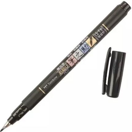 Tombow Flamaster Brush Pen Fudenosuke Czarny Tw 2 6Szt
