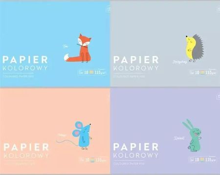 Interdruk Papier kolorowy BB Kids Pastel A4/10K 10szt
