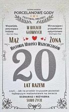 Zdjęcie Yeku Karnet 20 Rocznica Ślubu Porcelanowa - Brodnica