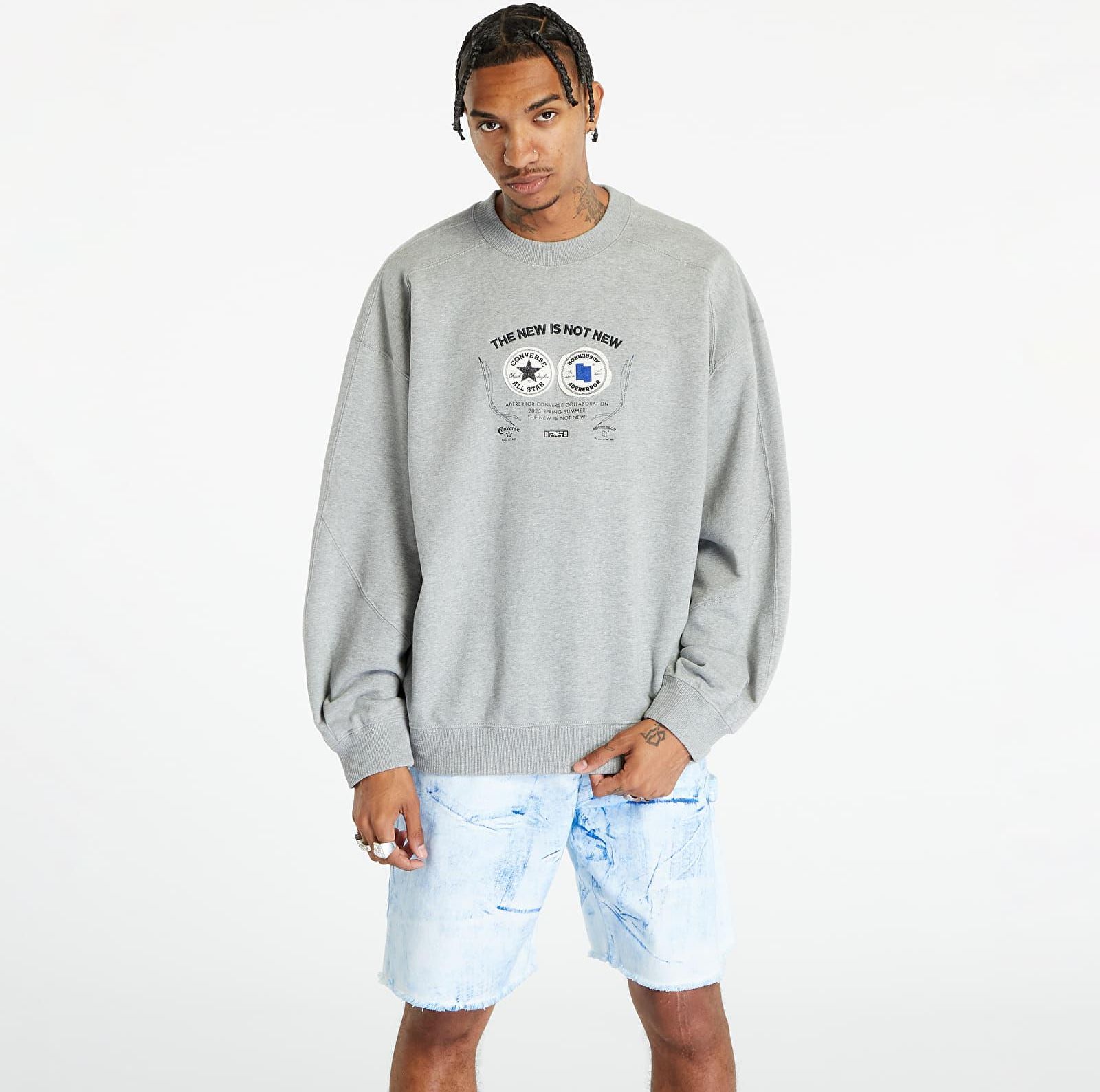 Converse x ADER ERROR SHAPES Crew Sweatshirt Vintage Grey Heather
