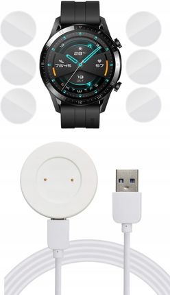 Kabel Ładowarka + 6X Folia Mat Do Huawei Watch Gt