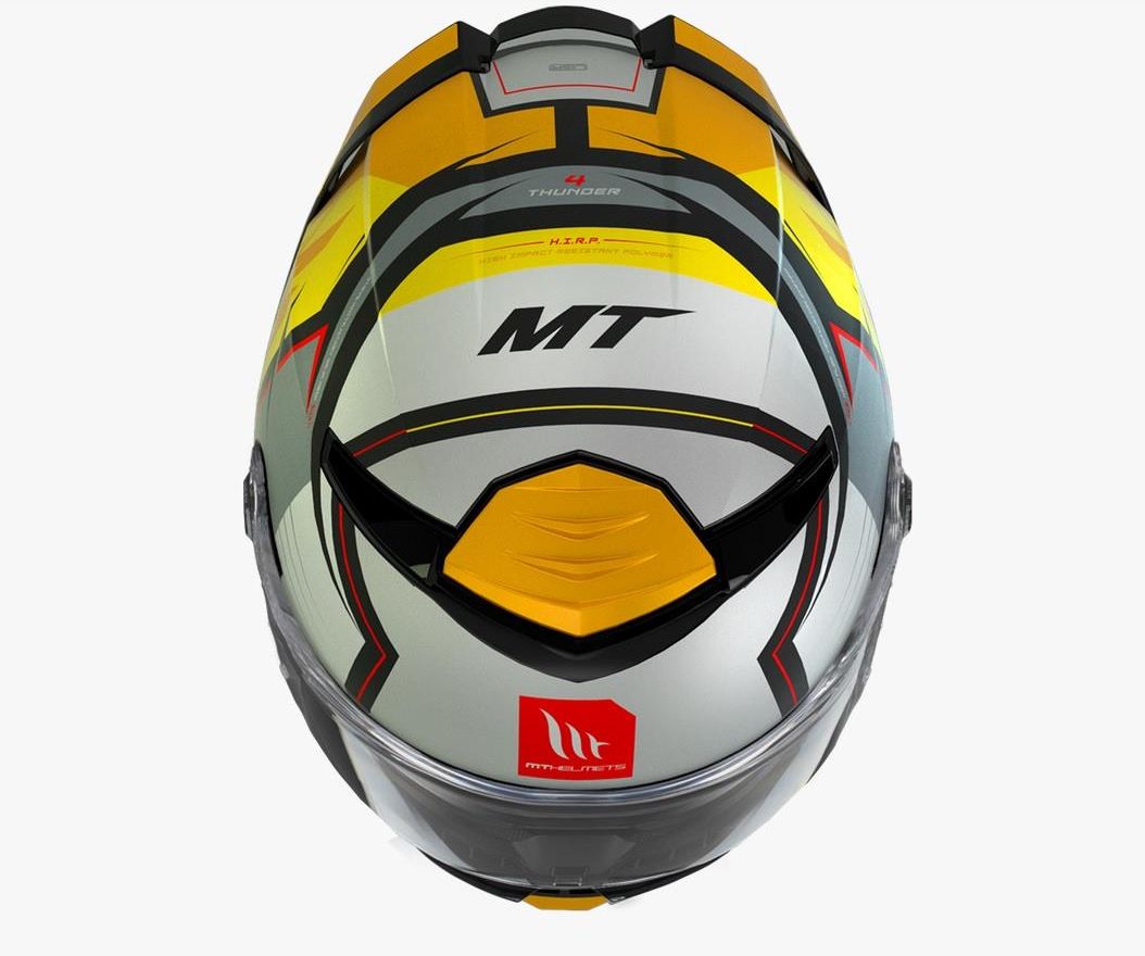 Kask motocyklowy Mt Integralny Thunder 4 Pental Żółty