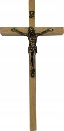 Vinci Drewniany Krzyż Z Jezusem Na Ścianę 20 Cm Wiszący
