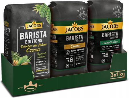 Jacobs Ziarnista Barista Crema/Tropical Fusion/Crema Italiano 3X1kg