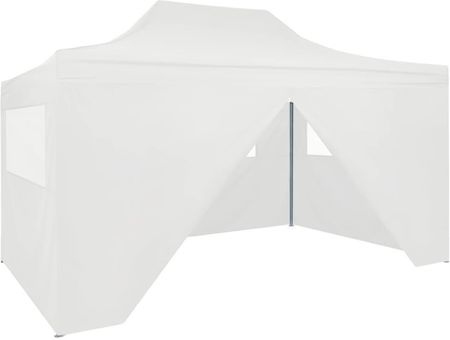 Vidaxl Rozkładany Namiot Imprezowy Z 4 Ściankami 3x4,5m Biały 48870