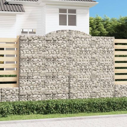 Vidaxl Kosze Gabionowe 5 Szt 300X50X220/240 cm Galwanizowane Żelazo 3146812