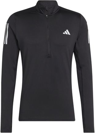 Longsleeve męski adidas OWN THE RUN 1/4 ZIP czarny IK9562