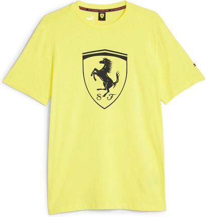 Koszulka męska Puma FERRARI RACE TONAL BIG SHIELD żółta 62095104