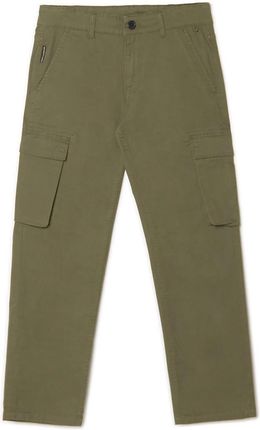 Cropp - Ciemnozielone spodnie comfort cargo - Khaki