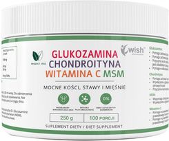 Zdjęcie WISH Glukozamina Chondroityna Witamina C MSM Vege 250g Natural - Zakliczyn