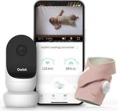 Zdjęcie Owlet Niania Elektroniczna Cam 2 & Smart Sock 3 Monitor Oddechu Różowy - Świebodzin