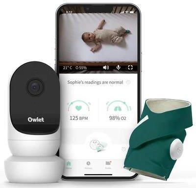 Owlet Niania Elektroniczna Cam 2 & Smart Sock 3 Monitor Oddechu Zielony