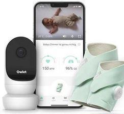 Zdjęcie Owlet Niania Elektroniczna Cam 2 & Smart Sock 3 Monitor Oddechu Plus Miętowy - Łomża