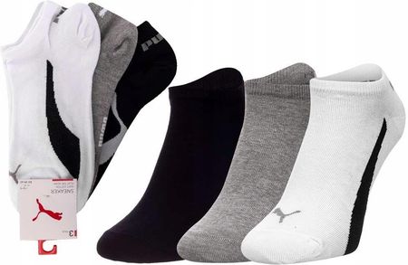 Skarpety Puma Unisex Lifestyle Sneakers czarne, szare, białe 907951 02