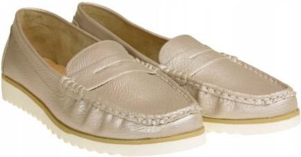 Buty mokasyny damskie Sergio Leone beżowy perła r. 36