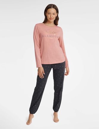 Piżama Glam 40936-39X Różowo-Szary (Rozmiar XXL)