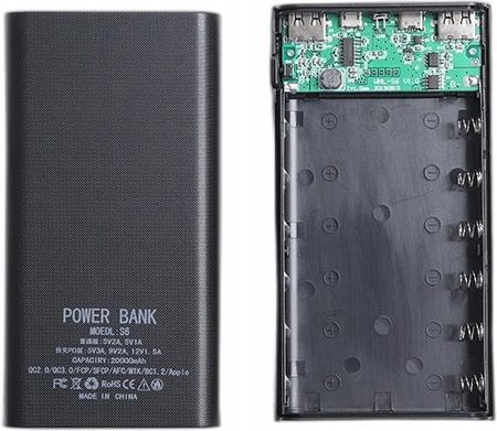 OBUDOWA POWER BANK 6x 18650 12W USB-C + 2X USB