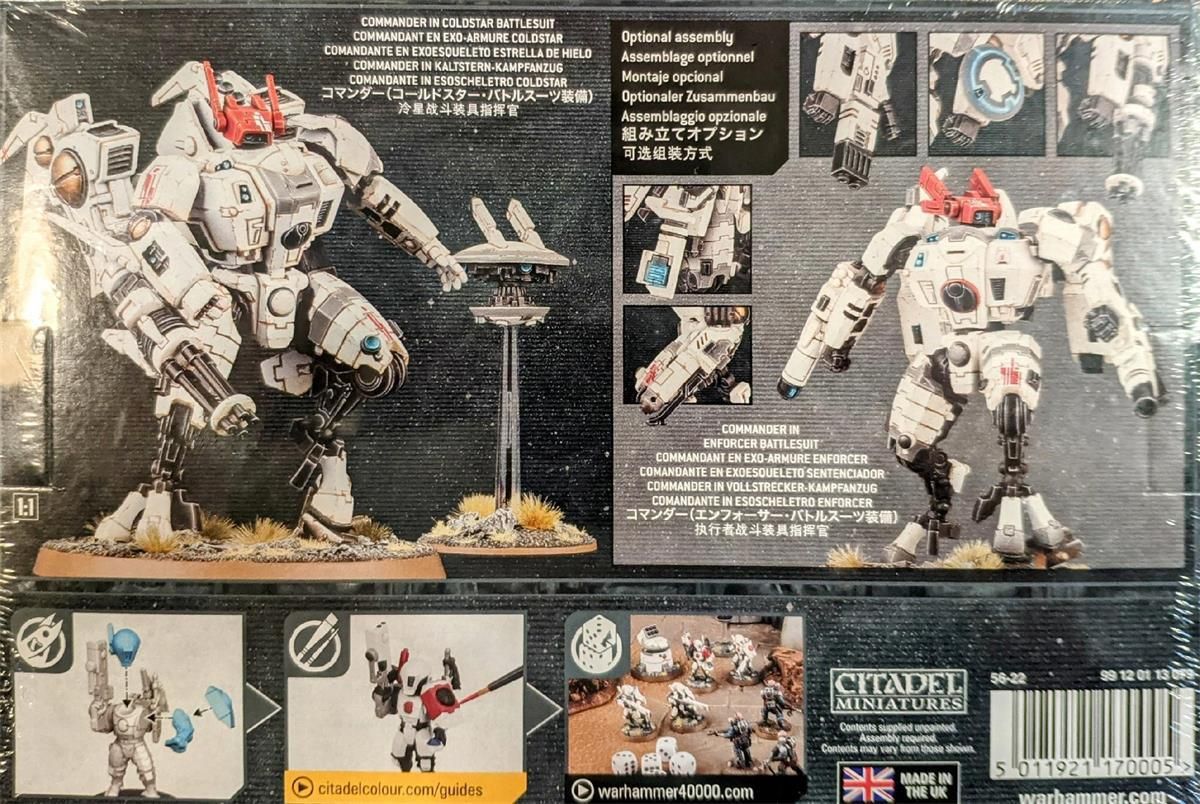 Warhammer 40k – Tau Commander XV-85 Enforcer / XV86 Coldstar – Kit Plastique Multi-pièces Avec Drone Et Armes