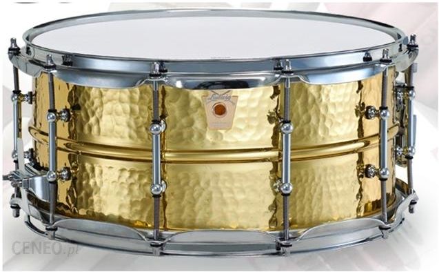 Ludwig 14x6.5 Hammered Brass Snare Drum with Tube Lugs (LB422BKT)