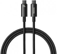 Kabel przewód USB Typ-C do Typ-C 300cm Baseus Tungsten Gold, 240W - czarny (CAWJ040201)