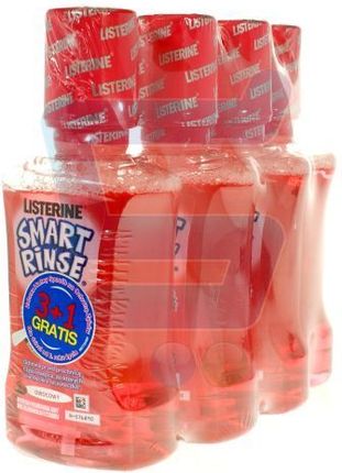 LISTERINE Płyn do Płukania Jamy Ustnej dla Dzieci 4 x 250ml Smart Rinse
