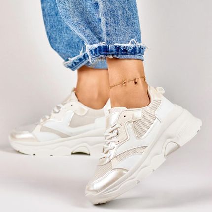 Białe sneakersy damskie Geori