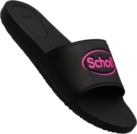 Sportowe antypoślizgowe profilowane klapki basenowe Scholl WOW : Kolor - Czarny, Rozmiar_SCHOLL - 35