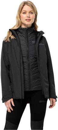 Jack Wolfskin Damska Kurtka 3W1 Glaabach 3In1 Jkt W Black