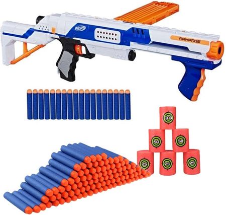 Nerf N-Strike Elite Rampage E4854 + 50 Strzałek Cele