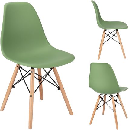 Krzesło EVA skandynawskie plastikowe zielone
