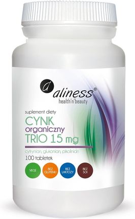 Aliness Cynk Organiczny Trio 15Mg 100Kaps